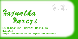 hajnalka marczi business card